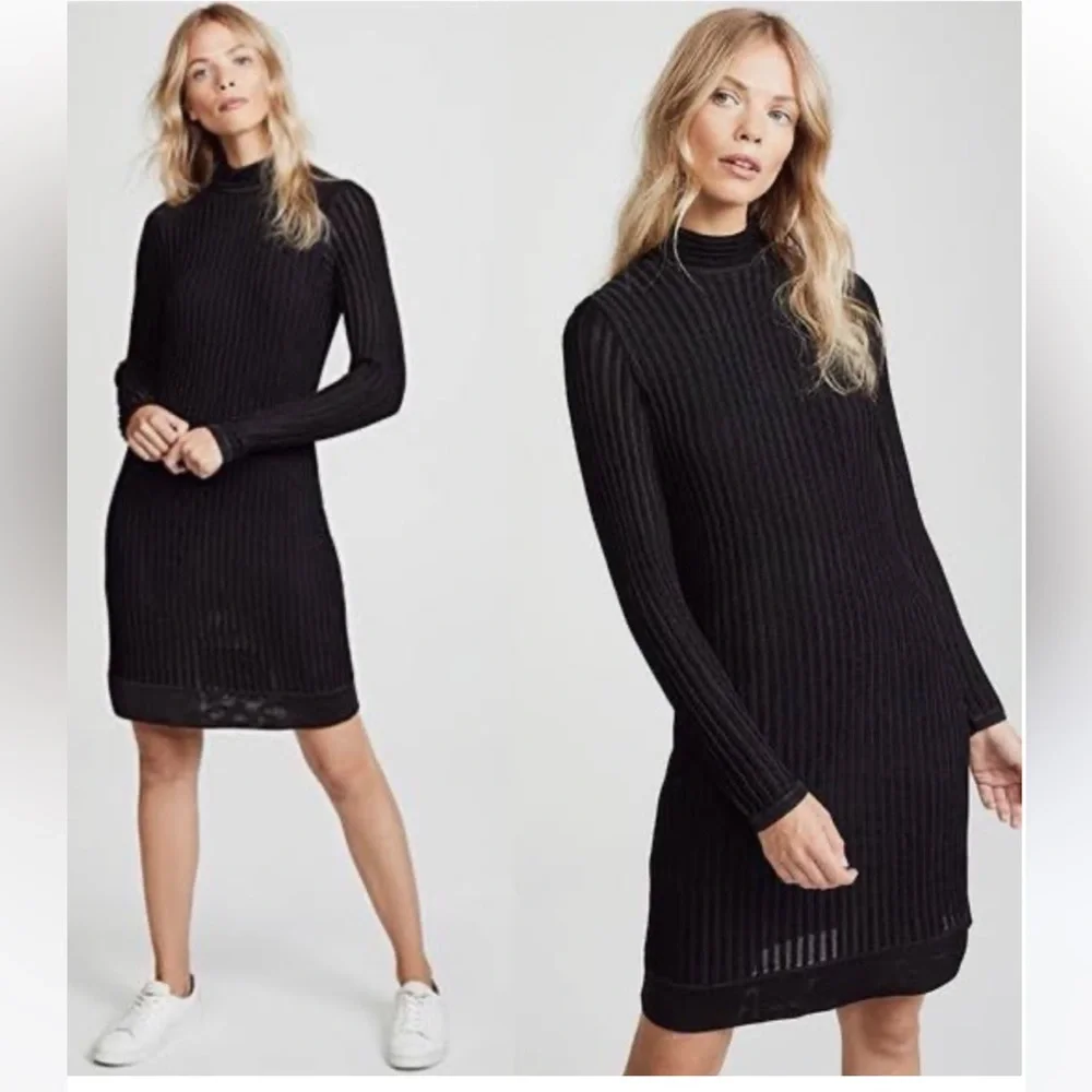 L’AGENCE Edita Ribbed Turtleneck Dress - Picture 1 of 10